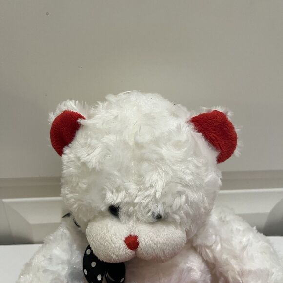 Burton & Burton White Bear 8" Plush Holding Red Heart I Love You John 15:12 - Picture 3 of 10